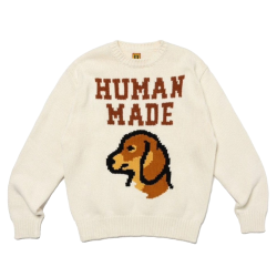 HumanMade臘腸狗針織衫寬松日系林俊傑JJ同款動物毛衣潮男女上衣