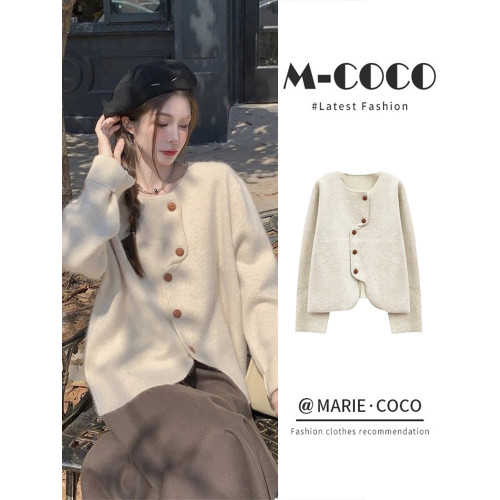 大碼女裝秋冬不規則浣熊絨軟糯毛衣胖mm寬鬆顯瘦慵嬾針織開衫外套 大碼女裝秋冬不規則浣熊絨軟糯毛衣胖mm寬鬆顯瘦慵嬾針織開衫外套