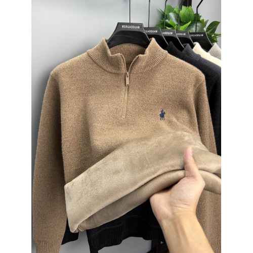 【一體絨】冬季雪尼爾毛衣男士加絨加厚半高領拉鍊保暖上衣打底衫 【一體絨】冬季雪尼爾毛衣男士加絨加厚半高領拉鍊保暖上衣打底衫