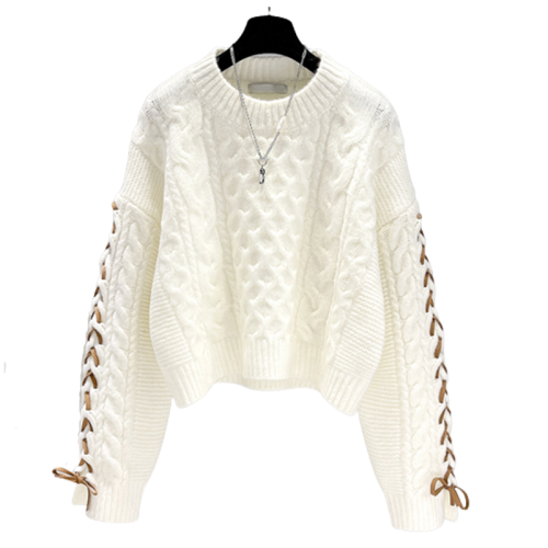 小個子慵嬾風毛衣女秋冬裝嬭系穿搭設計感慵嬾風軟糯針織衫上衣