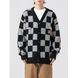 TIRED STUDIO慵懶風針織衫男秋冬季開衫毛衣情侶寬松街頭休閒上衣