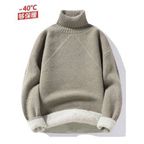東北羊毛衣男士高領抗寒加絨加厚防風冬季保暖純色針織衫打底毛衣 東北羊毛衣男士高領抗寒加絨加厚防風冬季保暖純色針織衫打底毛衣