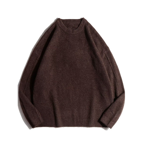 秋冬款日系復古提花純色套頭毛衣男女港風寬松休閒情侶打底針織衫 秋冬款日系復古提花純色套頭毛衣男女港風寬松休閒情侶打底針織衫