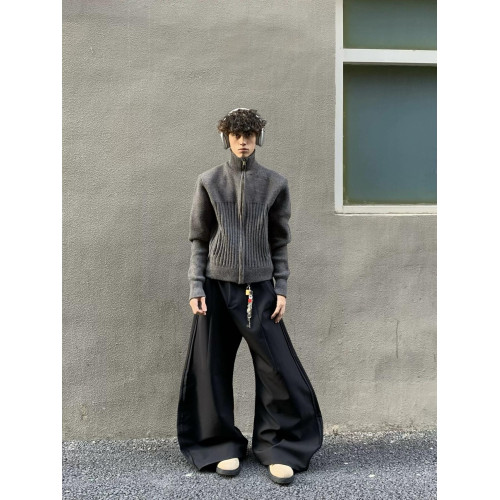 美拉德復古冬季厚款正肩短款高領拉鍊開衫毛衣男女冬季保暖外套 美拉德復古冬季厚款正肩短款高領拉鍊開衫毛衣男女冬季保暖外套