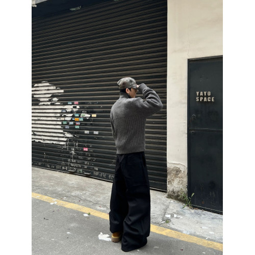 美拉德復古冬季厚款正肩短款高領拉鍊開衫毛衣男女冬季保暖外套 美拉德復古冬季厚款正肩短款高領拉鍊開衫毛衣男女冬季保暖外套