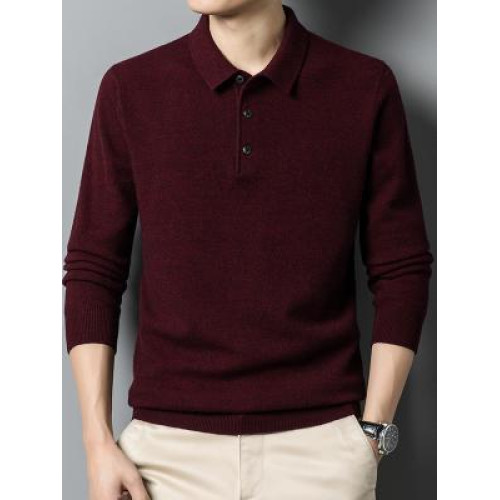 男士加厚保暖100%純色毛衫冬季新款翻領長袖寬松休閒毛衣男針織衫 男士加厚保暖100%純色毛衫冬季新款翻領長袖寬松休閒毛衣男針織衫