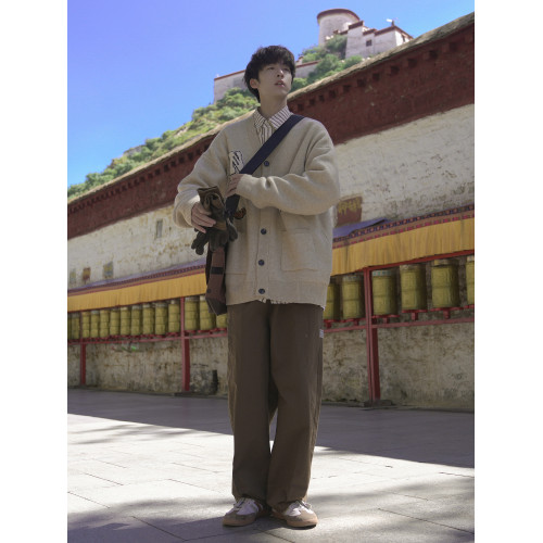 GOGOSOON針織開衫毛衣男680g新款2025秋冬外套英倫學院風v領小熊 GOGOSOON針織開衫毛衣男680g新款2025秋冬外套英倫學院風v領小熊