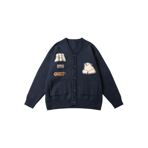 GOGOSOON針織開衫毛衣男680g新款2025秋冬外套英倫學院風v領小熊 GOGOSOON針織開衫毛衣男680g新款2025秋冬外套英倫學院風v領小熊