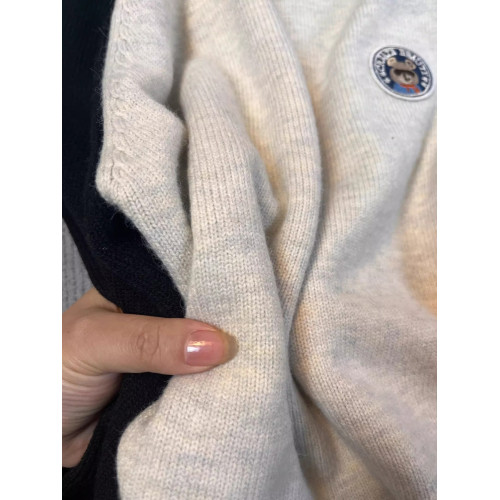 撞色軟糯套頭毛衣女秋冬慵懶寬松韓系chic別致內搭打底針織衫上衣