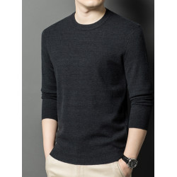 春秋季薄款羊毛衫男士V領薄款打底衫秋冬季中年毛衣雞心領羊毛衫