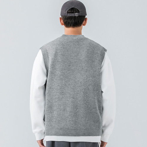 WOODSOON自髮熱毛衣馬甲秋冬季休閒純色針織衫寬松背心男內搭上衣 WOODSOON自髮熱毛衣馬甲秋冬季休閒純色針織衫寬松背心男內搭上衣