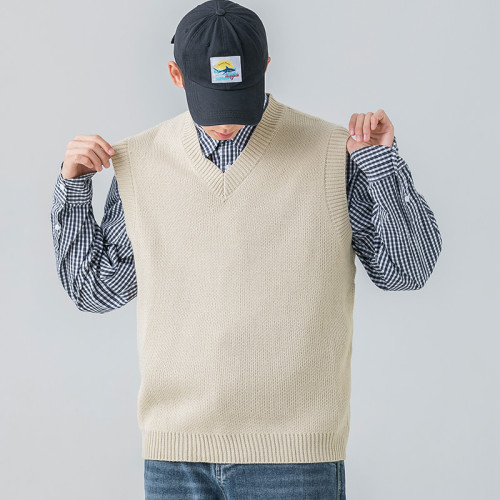 WOODSOON自髮熱毛衣馬甲秋冬季休閒純色針織衫寬松背心男內搭上衣 WOODSOON自髮熱毛衣馬甲秋冬季休閒純色針織衫寬松背心男內搭上衣