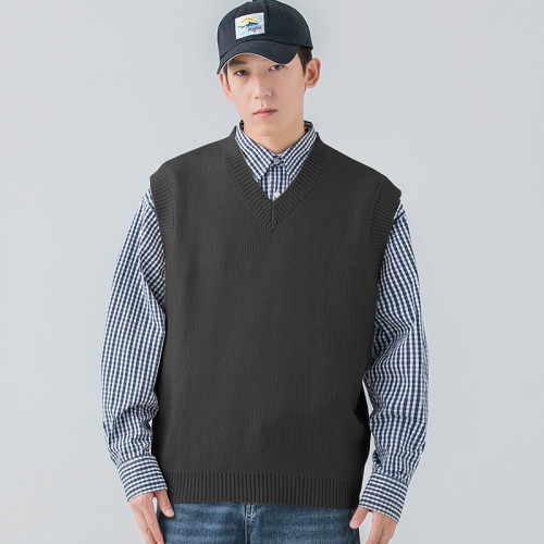 WOODSOON自髮熱毛衣馬甲秋冬季休閒純色針織衫寬松背心男內搭上衣 WOODSOON自髮熱毛衣馬甲秋冬季休閒純色針織衫寬松背心男內搭上衣