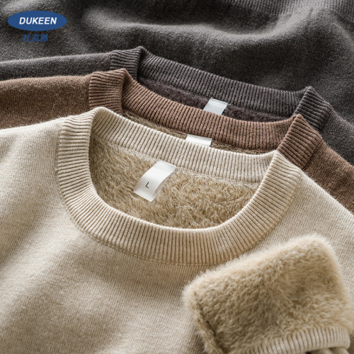 加絨羊毛毛衣男秋冬一體絨羊毛衫加厚線衣內搭德絨打底圓領針織衫 加絨羊毛毛衣男秋冬一體絨羊毛衫加厚線衣內搭德絨打底圓領針織衫