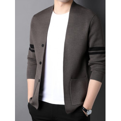 早秋針織開衫男春季2025新款潮流青年羊毛外穿毛衣男士休閒外套潮