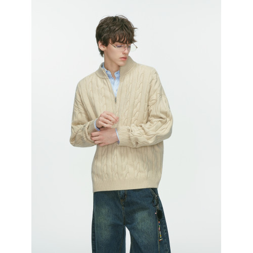 Dream made明星同款老錢風麻花毛衣男款秋冬季加厚針織衫男生上衣