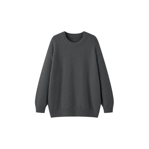 @港仔文藝男 日系仿馬海毛毛衣男秋冬新款冬季男生圓領針織衫上衣