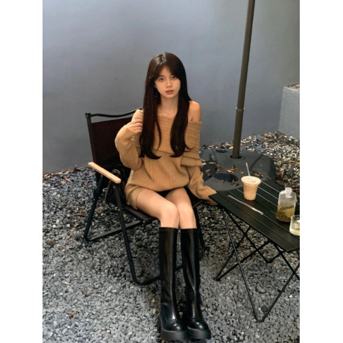 一字肩慵懶毛衣女早秋冬季2025新款溫柔穿搭高級感露肩上衣初秋裝 一字肩慵懶毛衣女早秋冬季2025新款溫柔穿搭高級感露肩上衣初秋裝