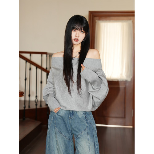 呆毛 復古灰色半高領鬭篷毛衣女秋冬季內搭針織打底衫罩衫兩件套 呆毛 復古灰色半高領鬭篷毛衣女秋冬季內搭針織打底衫罩衫兩件套