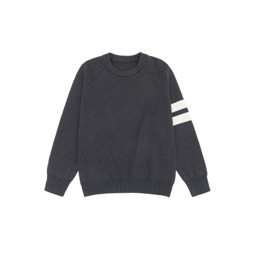 杜克恩美式810G重磅毛衣男士撞色條紋2025圓領衛衣復古針織衫冬款