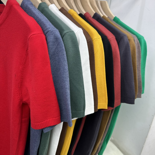 2025男士秋季圓領套頭百搭毛線衣修身純色彩色針織衫內搭打底短袖 2025男士秋季圓領套頭百搭毛線衣修身純色彩色針織衫內搭打底短袖