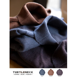 馬登工裝美式休閒純色小高領毛衣保暖翻領基礎打底針織衫男士秋