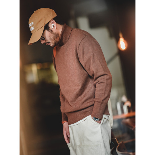 馬登工裝美式休閒純色小高領毛衣保暖翻領基礎打底針織衫男士秋 馬登工裝美式休閒純色小高領毛衣保暖翻領基礎打底針織衫男士秋