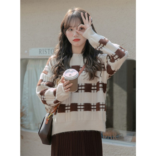 短款毛衣女秋冬2025新款加絨加厚保暖打底衫女小個子學生針織衫 短款毛衣女秋冬2025新款加絨加厚保暖打底衫女小個子學生針織衫