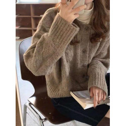 毛衣女寬松外穿2025新款秋冬加厚百搭外套ins潮爆短款小個子開衫