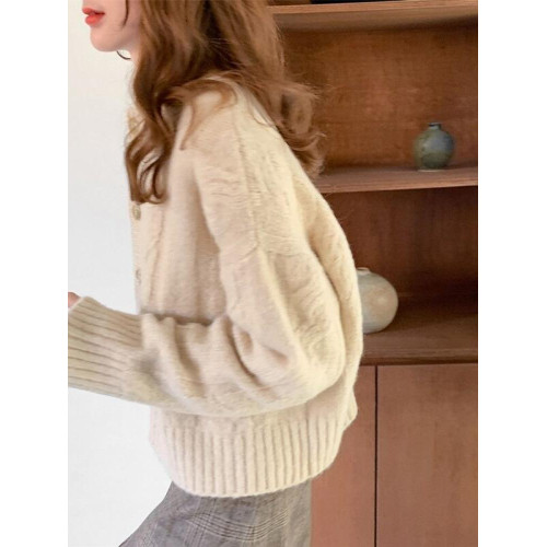 毛衣女寬松外穿2025新款秋冬加厚百搭外套ins潮爆短款小個子開衫