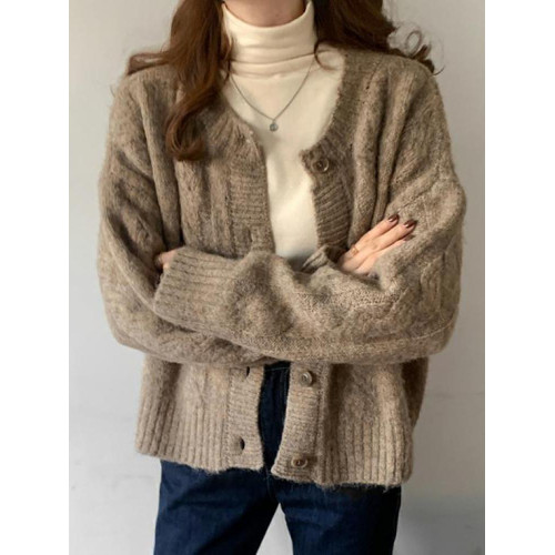 毛衣女寬松外穿2025新款秋冬加厚百搭外套ins潮爆短款小個子開衫