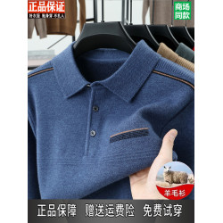 鄂爾多斯市男士翻領2025秋冬季新款羊毛衫百搭上衣中年爸爸裝毛衣