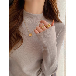 半高領打底衫內搭毛衣女秋冬高級感修身顯瘦針織上衣2025新款爆款