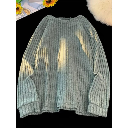 美式磨毛衛衣男秋冬季潮牌寬松慵懶長袖T恤高級感休閒內搭打底衫