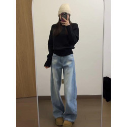 2025新款慵懶高級感白色高領毛衣女秋冬季加厚針織內搭打底衫上衣