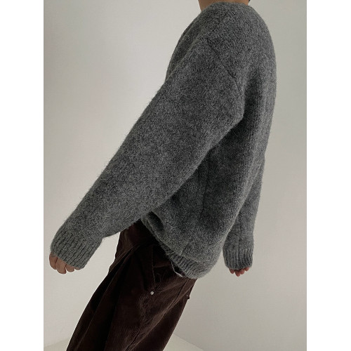 MRCYC馬海毛針織衫男士秋季韓系潮流慵懶風套頭毛衣寬松圓領上衣 MRCYC馬海毛針織衫男士秋季韓系潮流慵懶風套頭毛衣寬松圓領上衣