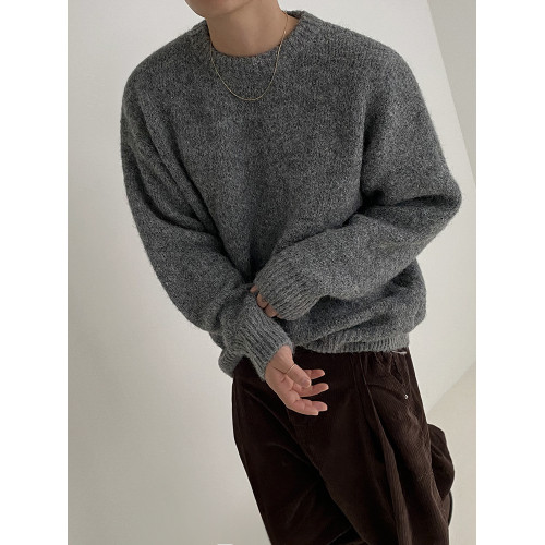 MRCYC馬海毛針織衫男士秋季韓系潮流慵懶風套頭毛衣寬松圓領上衣 MRCYC馬海毛針織衫男士秋季韓系潮流慵懶風套頭毛衣寬松圓領上衣