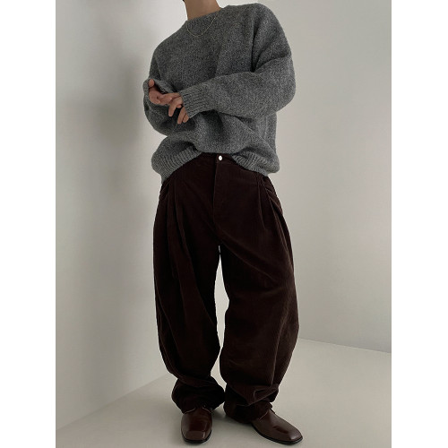 MRCYC馬海毛針織衫男士秋季韓系潮流慵懶風套頭毛衣寬松圓領上衣 MRCYC馬海毛針織衫男士秋季韓系潮流慵懶風套頭毛衣寬松圓領上衣