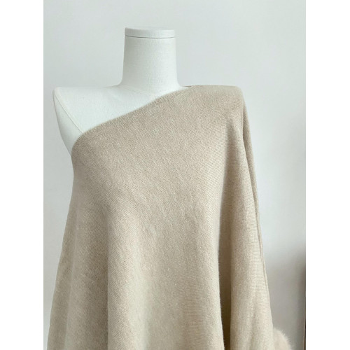 POPW 一字肩上衣高級感穿搭秋冬毛毛拼接露肩針織衫女氣質鬭篷