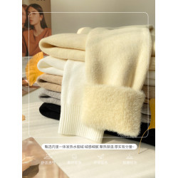 加絨打底衫女2025新款秋冬圓領毛衣加厚保暖低領內搭冬季針織上衣