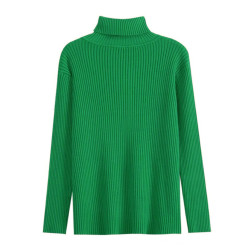 冬季加厚高領毛衣女套頭慵懶風2025新款時尚洋氣寬松坑條打底衫女