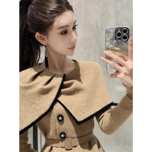 鬭篷巨好看秋季針織衫女2025新款爆款名媛輕奢毛衣顯瘦設計感上衣