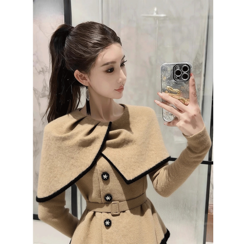 鬭篷巨好看秋季針織衫女2025新款爆款名媛輕奢毛衣顯瘦設計感上衣