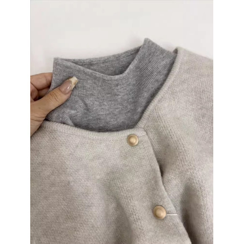 灰色內搭半高領羊絨針織衫女秋冬韓系穿搭中領毛衣打底衫長袖上衣