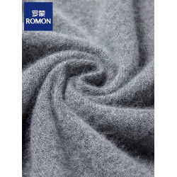 羅矇羊毛衫男中年V領毛衣純色加厚秋冬新款針織雞心領保暖打底衫