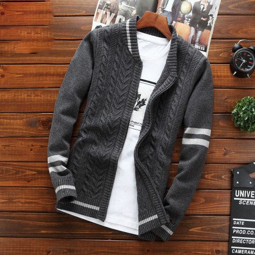 春秋季男裝青年時尚休閒2025新款針織衫男韓版學生開衫毛衣外套潮