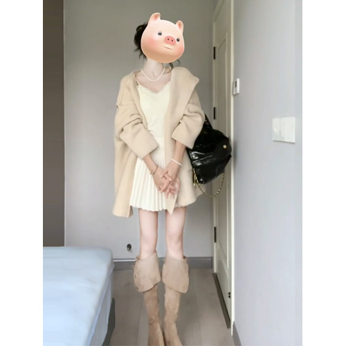 早秋高級慵懶風針織毛衣開衫外套女秋冬季2025新款小個子寬松上衣