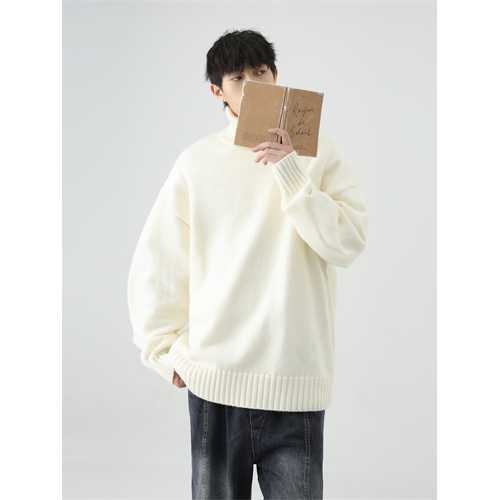 QOTRIOCK高領毛衣男秋冬新款寬松慵懶加絨加厚針織衫情侶內搭線衣 QOTRIOCK高領毛衣男秋冬新款寬松慵懶加絨加厚針織衫情侶內搭線衣