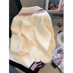 假兩件毛衣女秋冬2025新款高初中學生少女孩子寬松針織衫保暖上衣