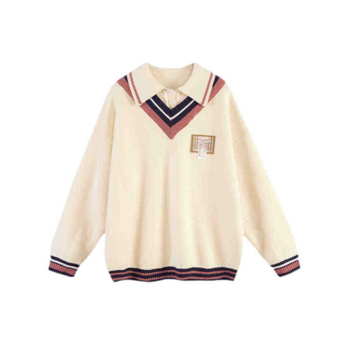 假兩件毛衣女秋冬2025新款高初中學生少女孩子寬松針織衫保暖上衣